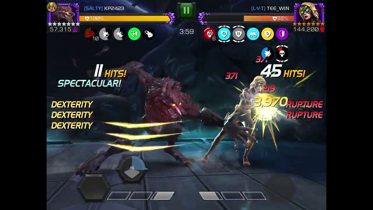 Werewolf by Night vs Yelena Belova Node 48 Stunning Reflection/Safeguard/Bane AW S59 Mcoc