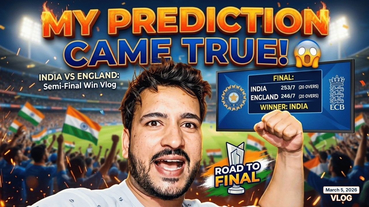 My Prediction Came True! 😱 India vs England Semi-Final Win Reaction 🇮🇳🏏 | Road to Final 🔥