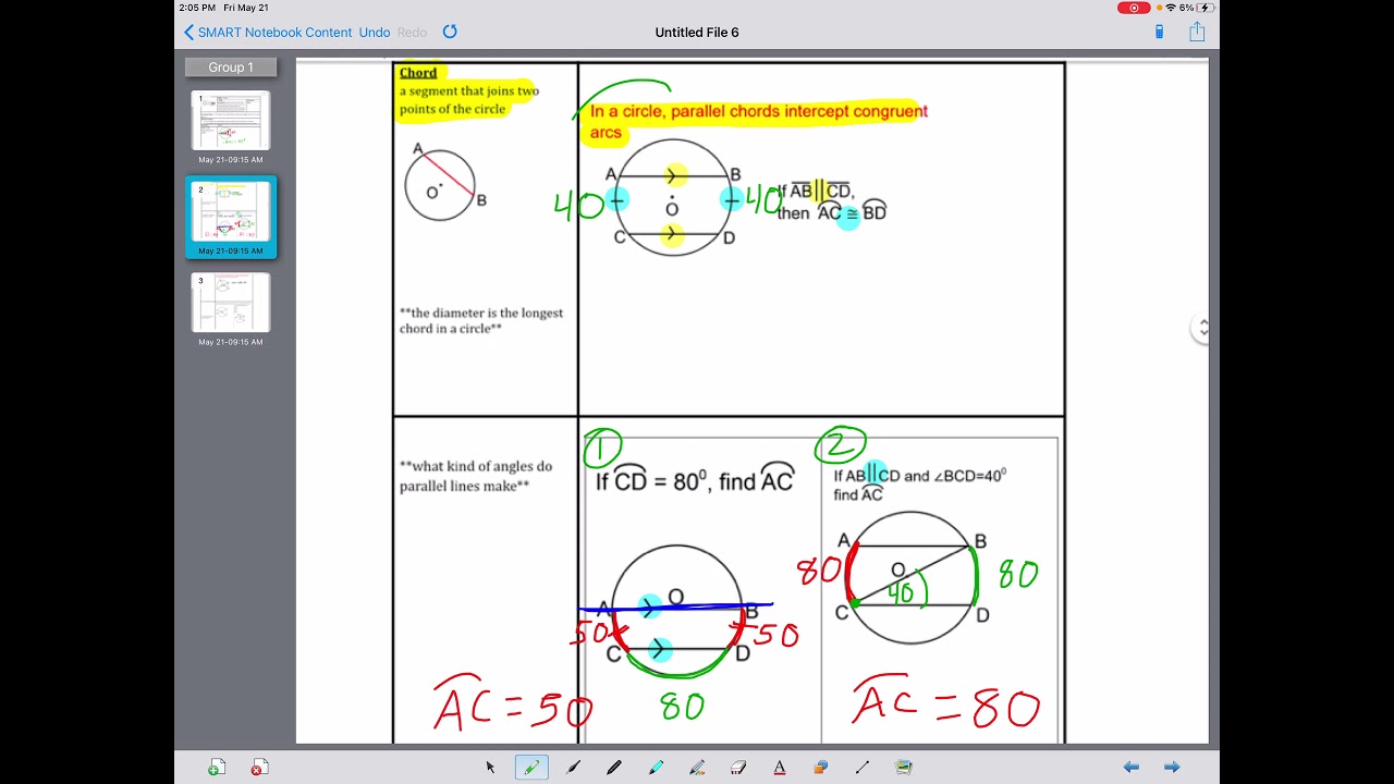 4.5a parallel and intersecting chords in a circle