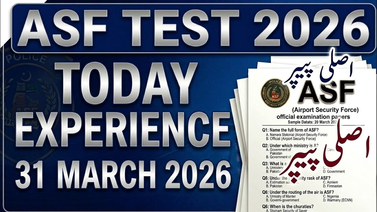 Asf  Test Today 2026 l Asf Experience Test 2026 l Asf Preparation 2026 l Asf 31 March 2026