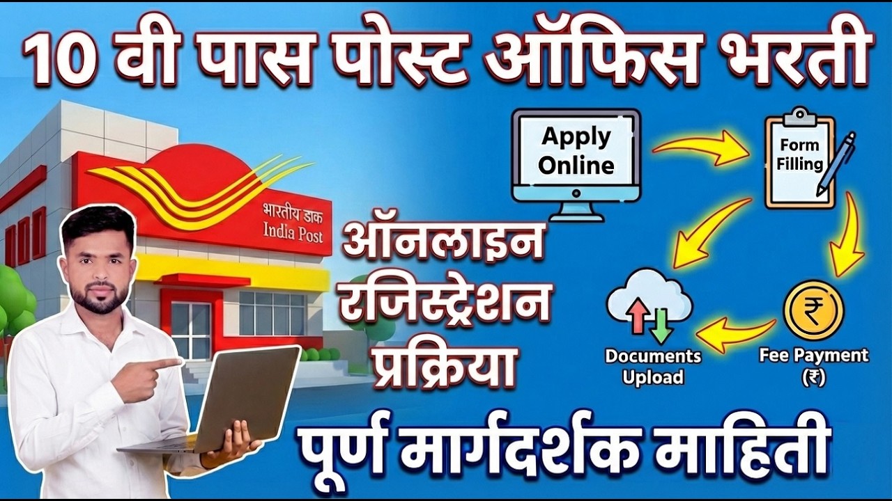 10 vi pass post office bharati online application ! भारतीय डाक विभाग भर्ती 2026 Online Form