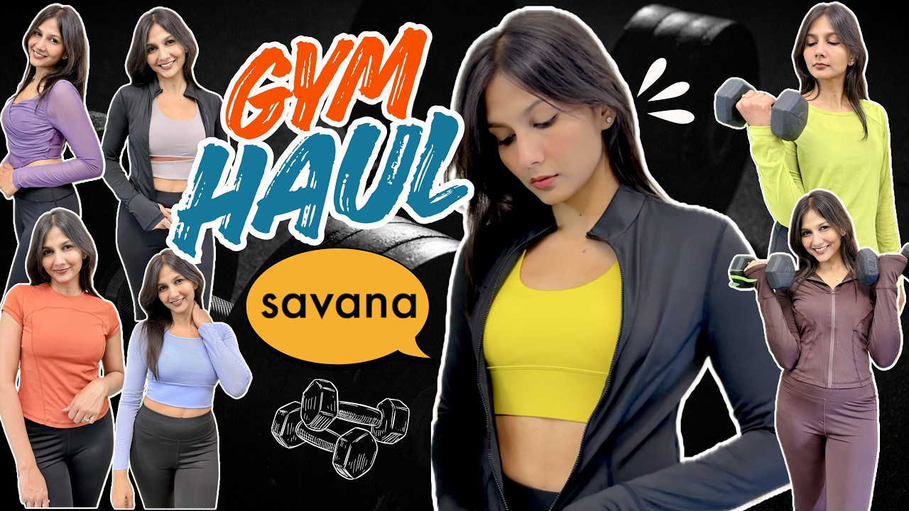 Here is your Gym wear Try On Haul👖🏋️‍♀️ ft. Savana 💪🔥 // Tanya