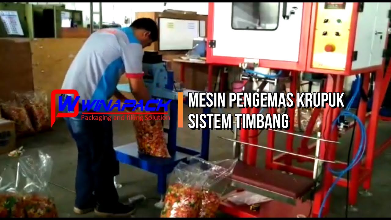 Mesin Pengemas Kerupuk Sistem Timbang│Hub. Winapack +6231-8918899