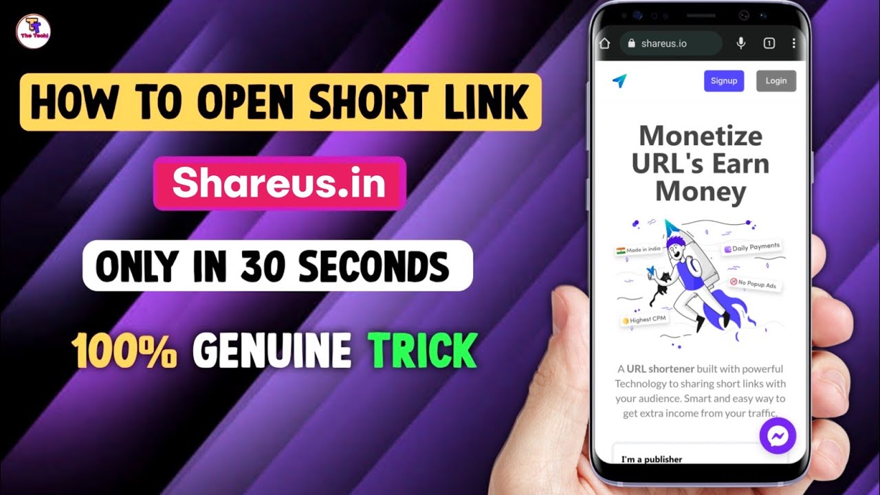 How To Open Shareus.in links | How Open Short Links | Best Link Shortner | The Techi