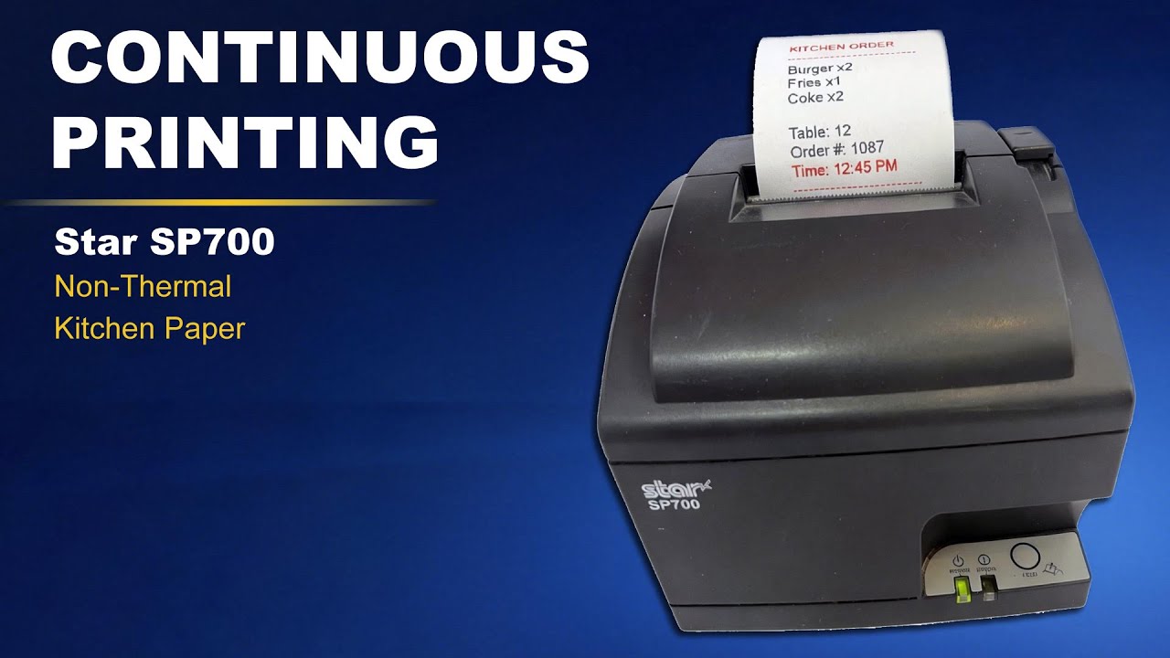 Star SP700 Continuous Printing Test | Non-Thermal Kitchen Printer Paper