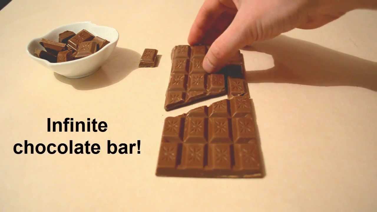 Infinite chocolate bar trick - Chocolate magic - Chocolate trick