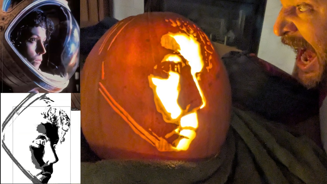 How to Create a Pumpkin Carving Stencil from an Image Using GIMP.  Make your own jack-o-lanterns.