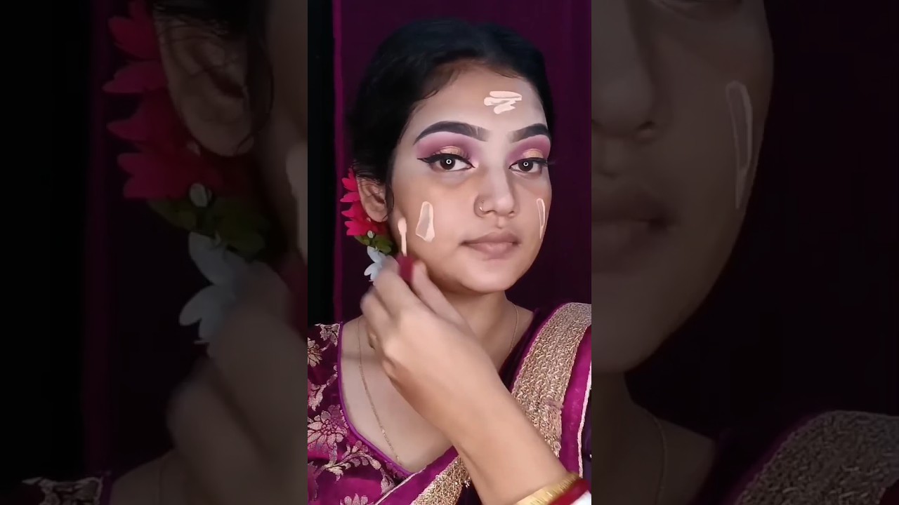 Self Bridal Makeup under Rs:100/-🤑#makeuptutorial #bridalmakeup#youtubeshorts#foryoupage#viralvideo