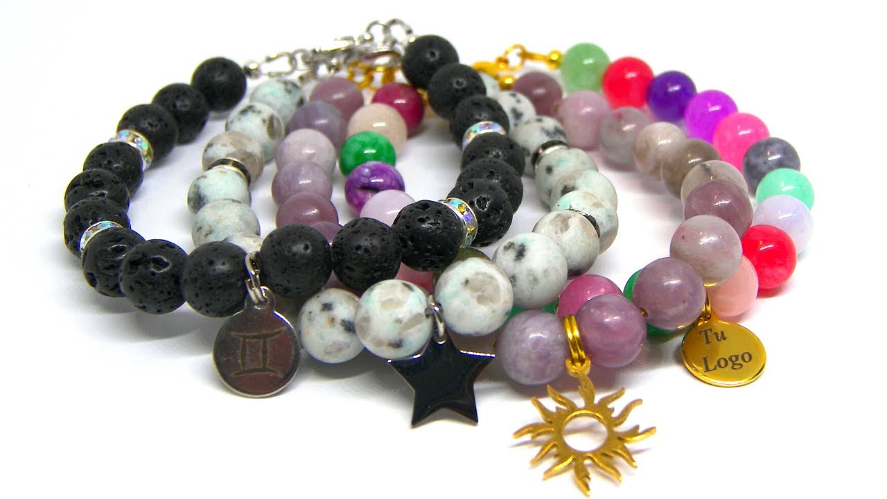 Como hacer una Pulsera con piedras Semipreciosas - Tutorial Completo