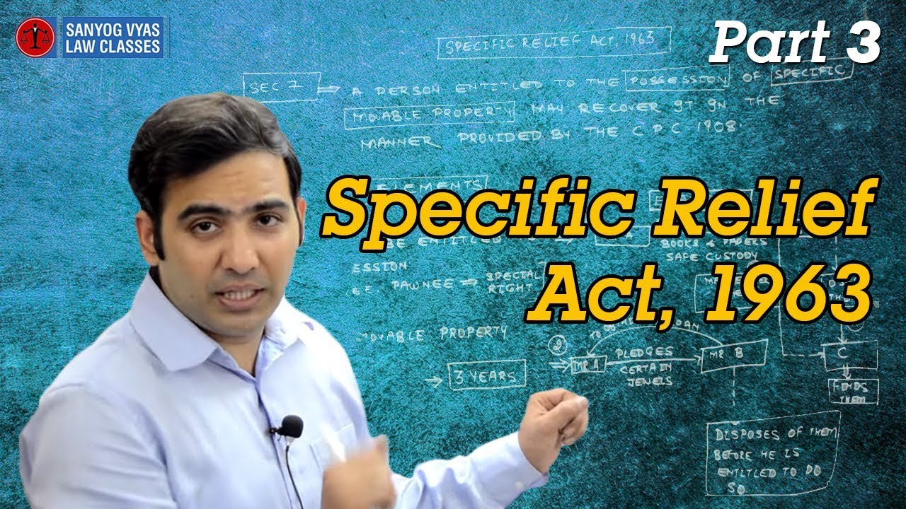 Industrial Labour & General Laws | Specific Relief Act, 1963 - Part 3 | Law Lectures