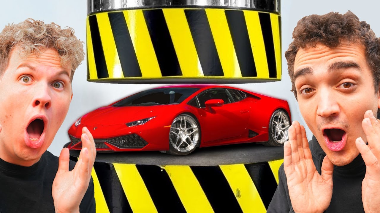 HYDRAULIC PRESS VS. LAMBORGHINI! (Vores Egen Maskine!)