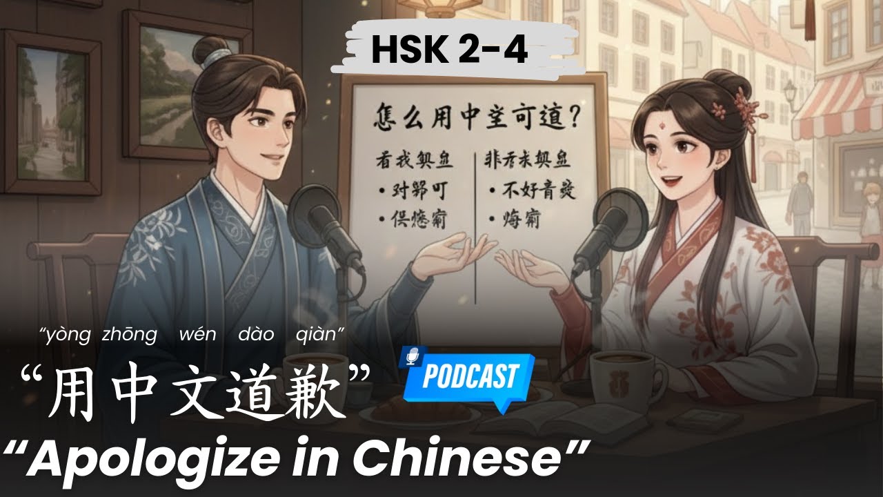 HSK 2-4 l How do I apologize in Chinese? l 怎么用中文道歉？l Chinese Podcast