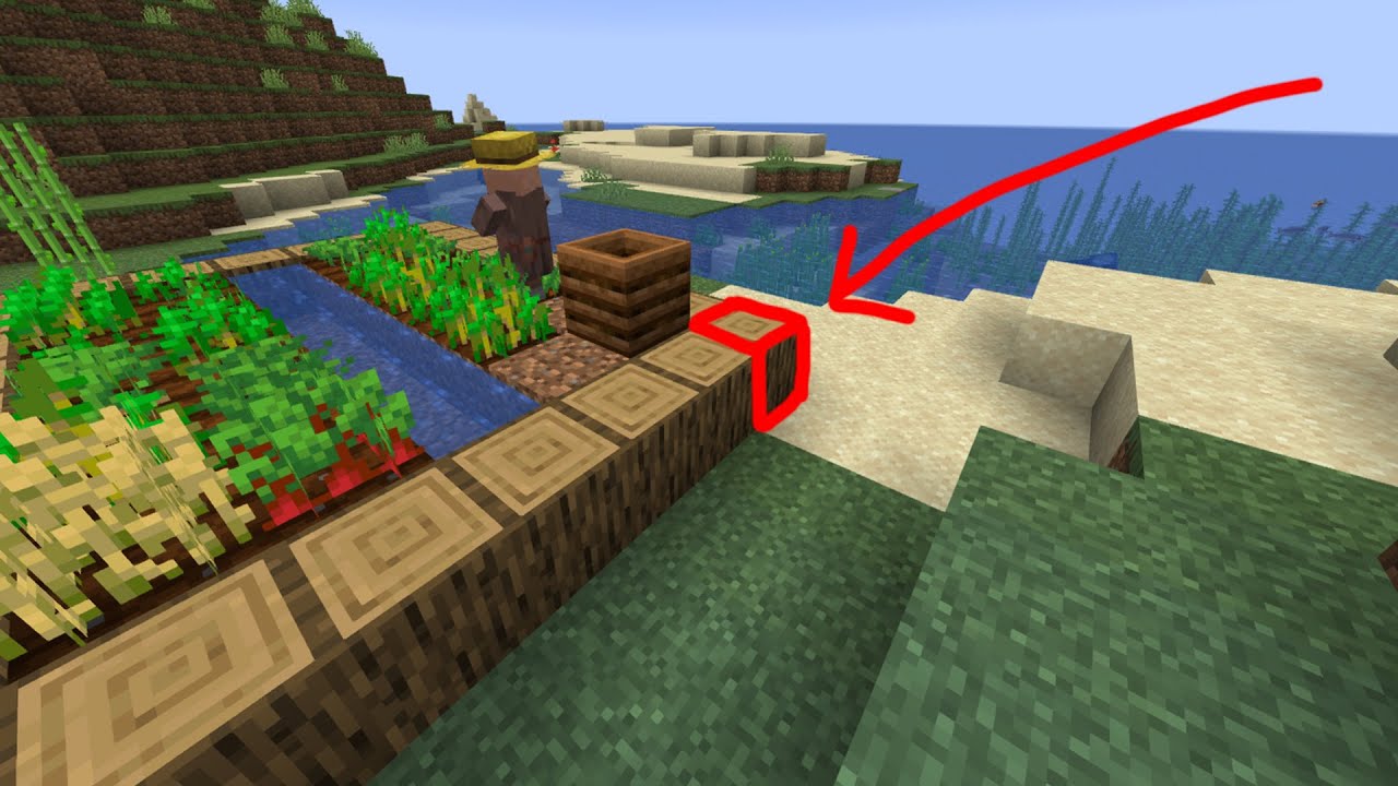 minecraft secret room in village farm