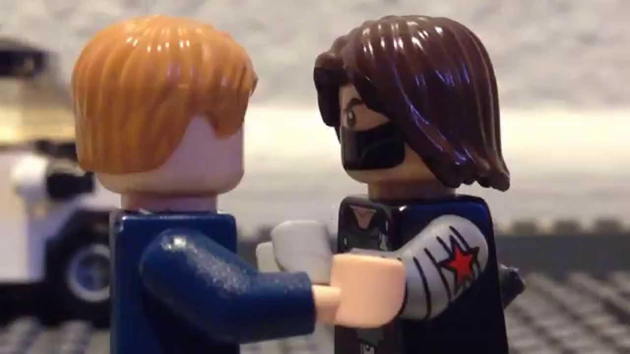 Lego Captain America The Winter Soldier Captain America vs Winter Soldier stopmotion recreation