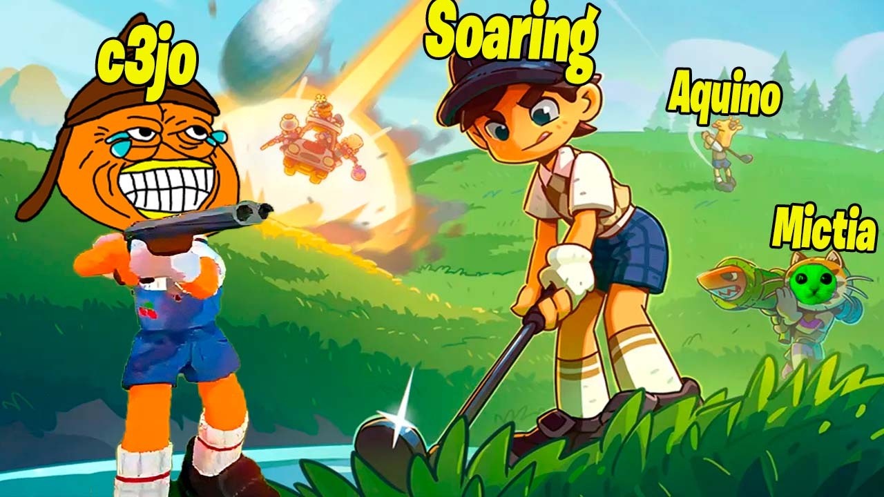 el JUEGO de GOLF pero con ARMAS es MUY DIVERTIDO | Super Battle Golf Gameplay