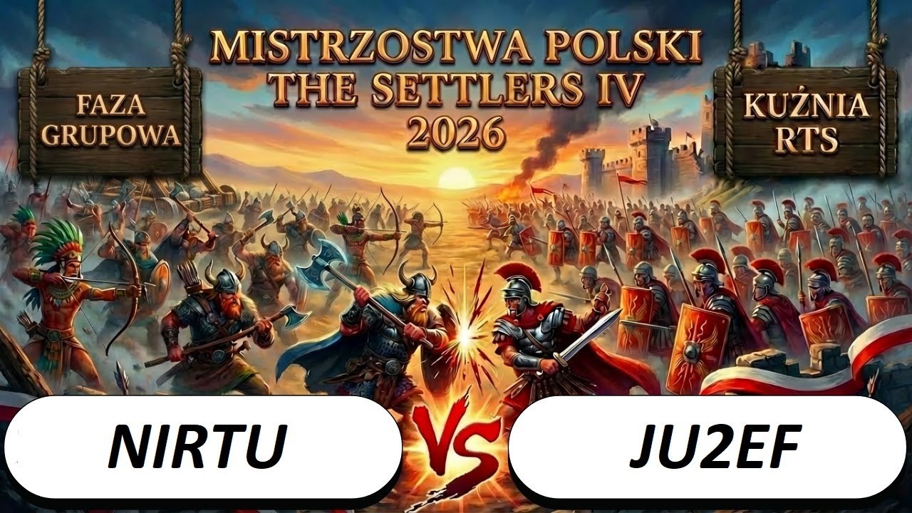 MISTRZOSTWA POLSKI THE SETTLERS IV 2026 - R4 - NIRTU vs JU2EF