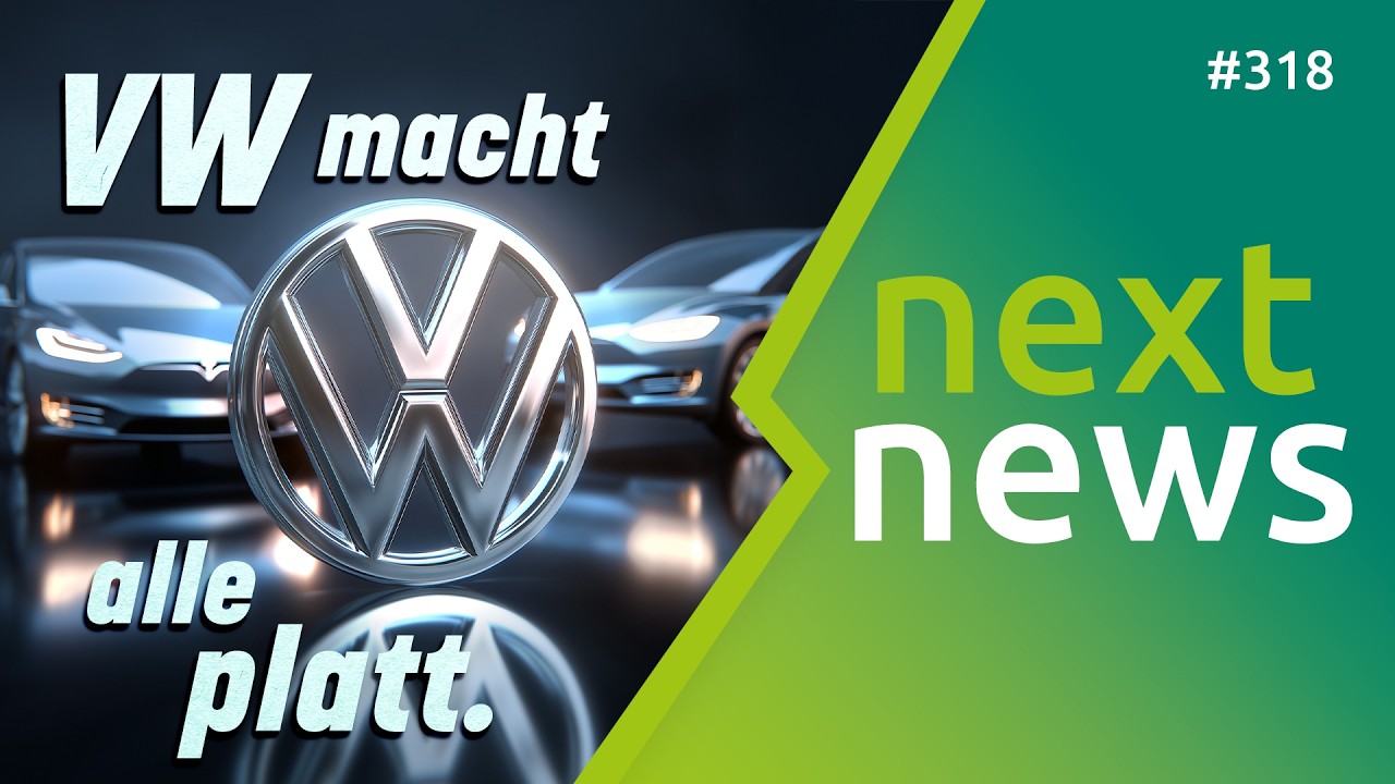 nextnews: jedes zweite E-Auto von VW, Tesla -60%, KIA EV5, Goldene Batterie, 63% E-Autos