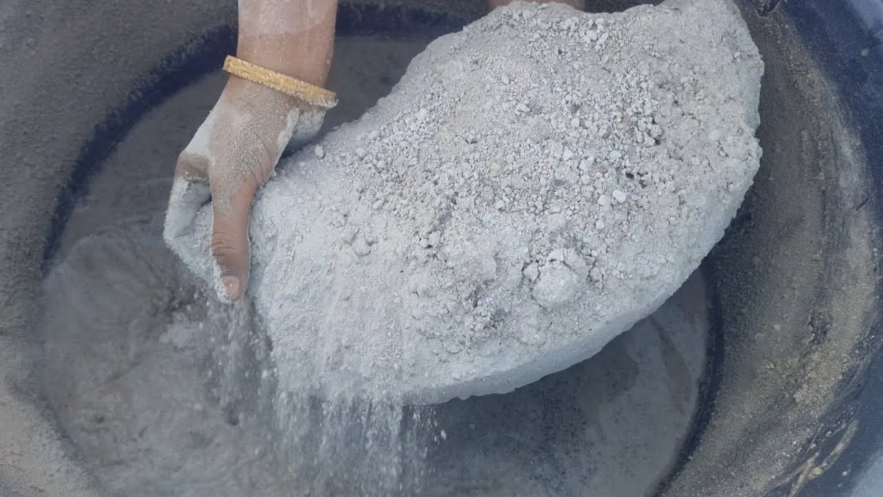 ASMR: New Video Reused Pure White Cement Crumbling in Water 💦🤤 Grainy Soft Texture, Oddly Satisfying