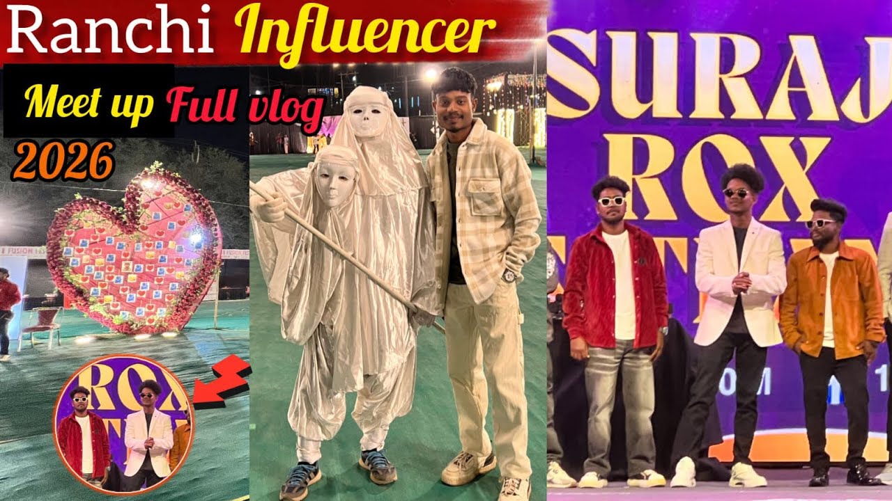 Ranchi Infiuencer Meet up #surajrox  #manojdey #amitff full vlog 9/02/2026 #vlog #viral #explorepage