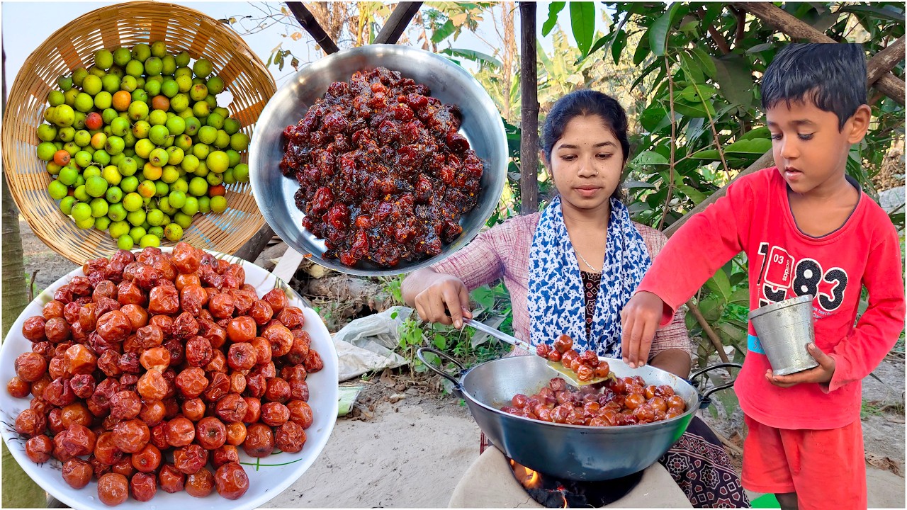 গ্রাম্য স্টাইলে টক ঝাল মিষ্টি কুলের আচার এভাবে বানালে সারা বছর খেতে পারবেন । #food #viral #cooking