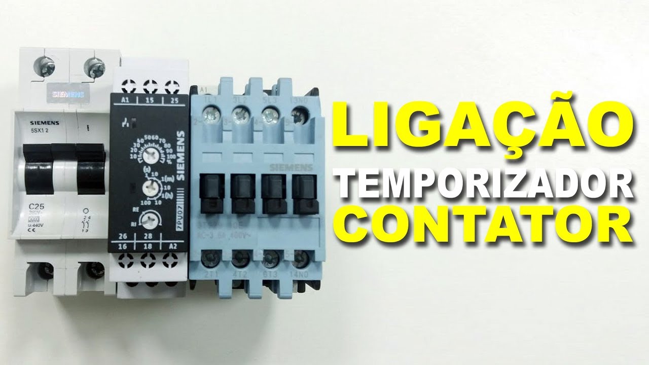 Como LIGAR contatora com TEMPORIZADOR, DIAGRAMA passo a passo