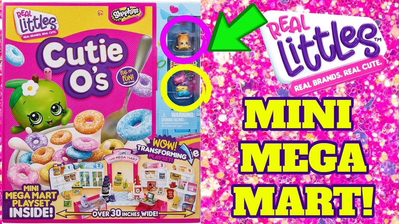 Unboxing Shopkins REAL LITTLES Cutie O's Mini Mega Mart!