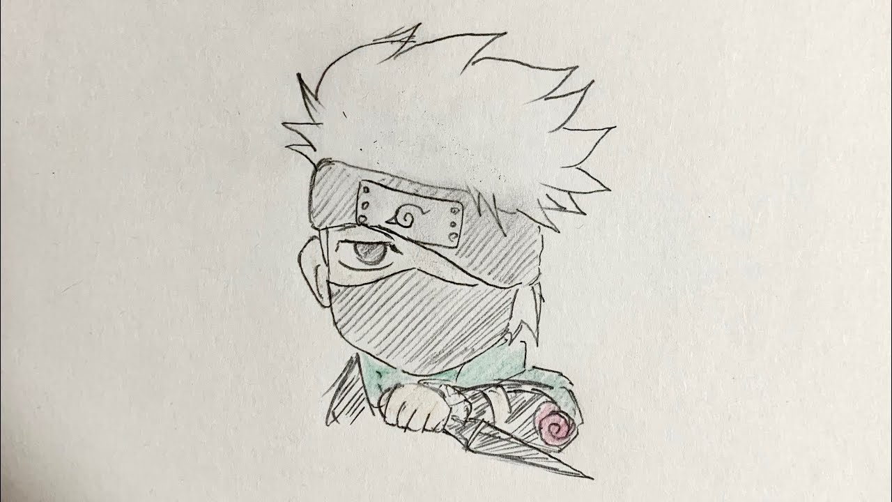 how to draw kakashi easy