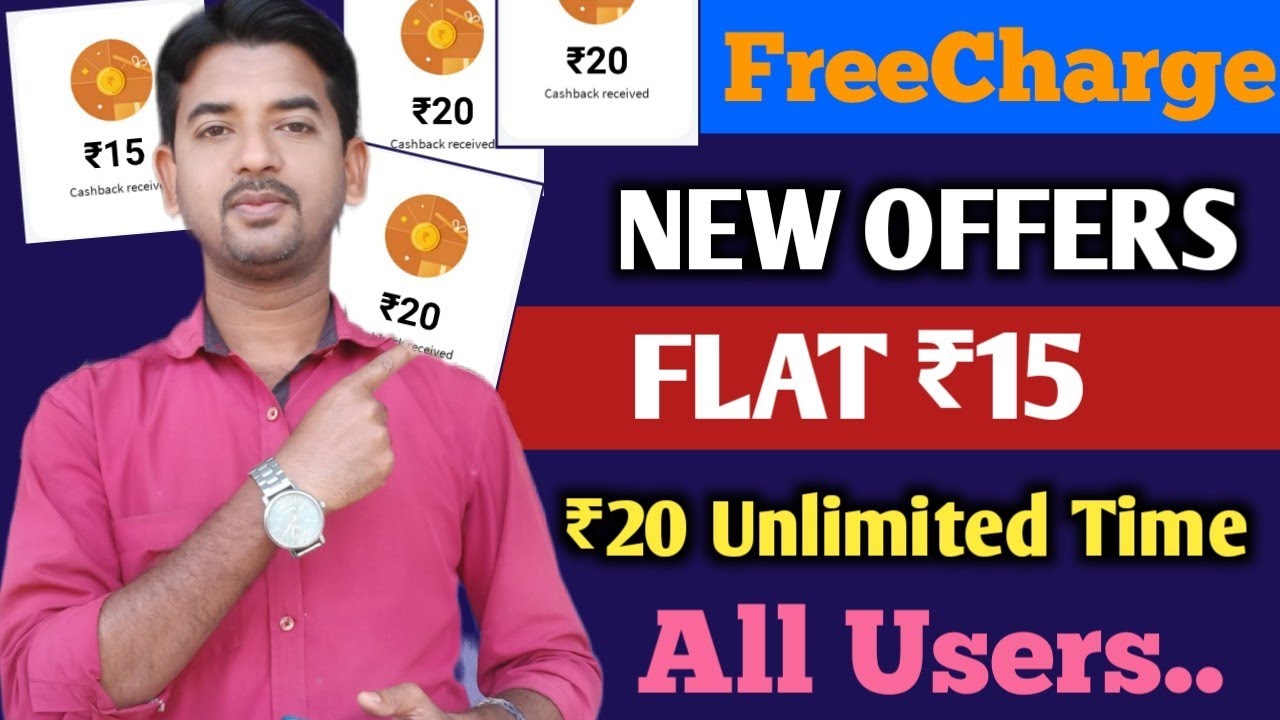 Earn Flat ₹15 & unlimited time ₹20 Cashback !! Freecharge new Cashback offers today