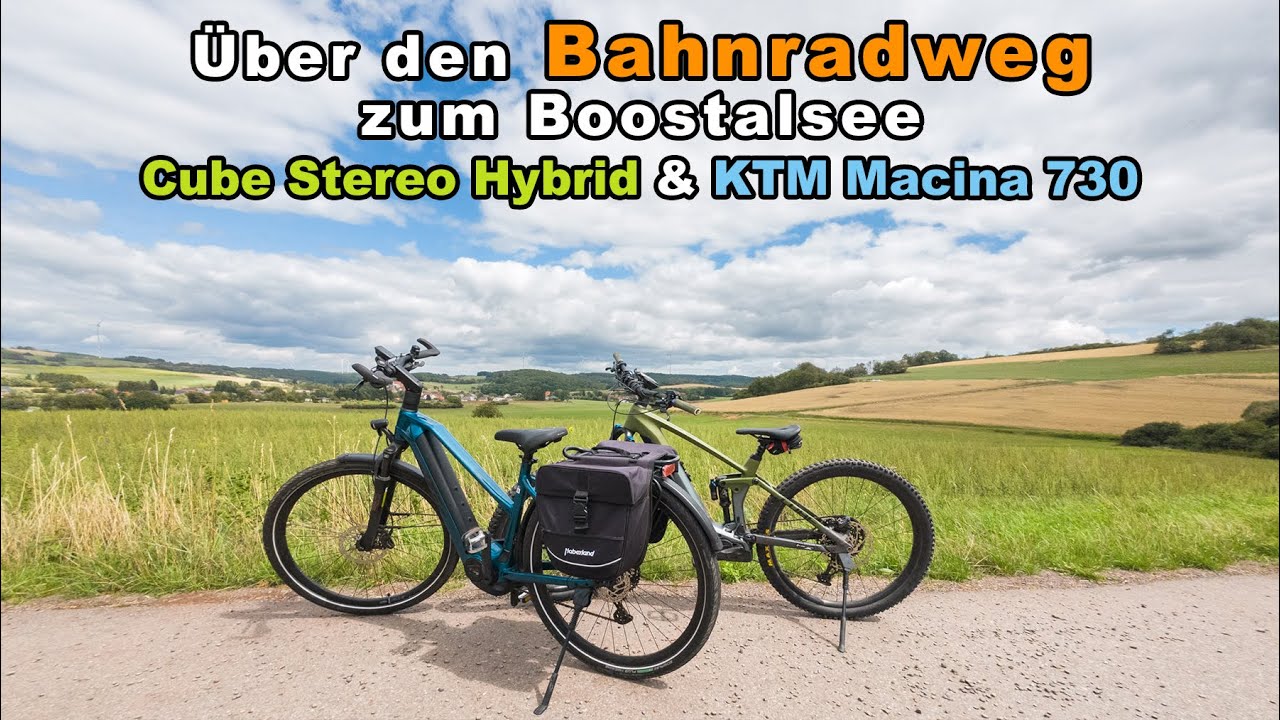 Über neuen Bahnradweg zum Boostalsee | Cube Stereo Hybrid & KTM Macina 730