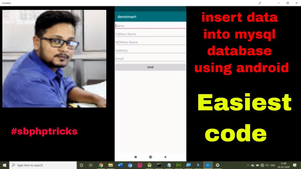 insert data into database using android