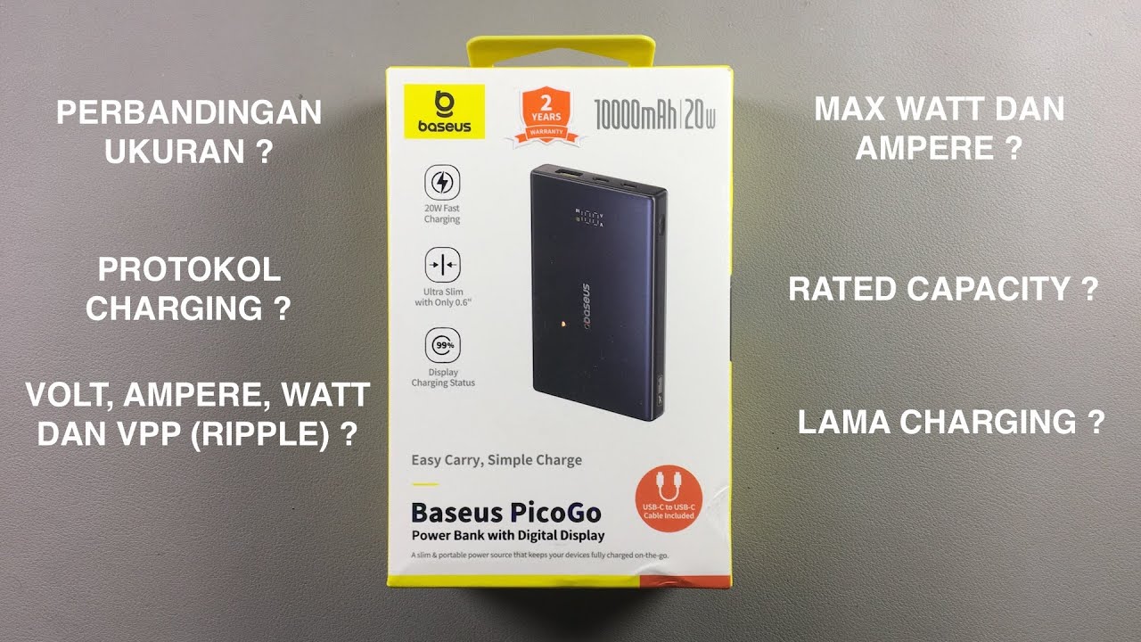 PowerBank Baseus PicoGo 10 000mAh Fast Charging 20 Watt
