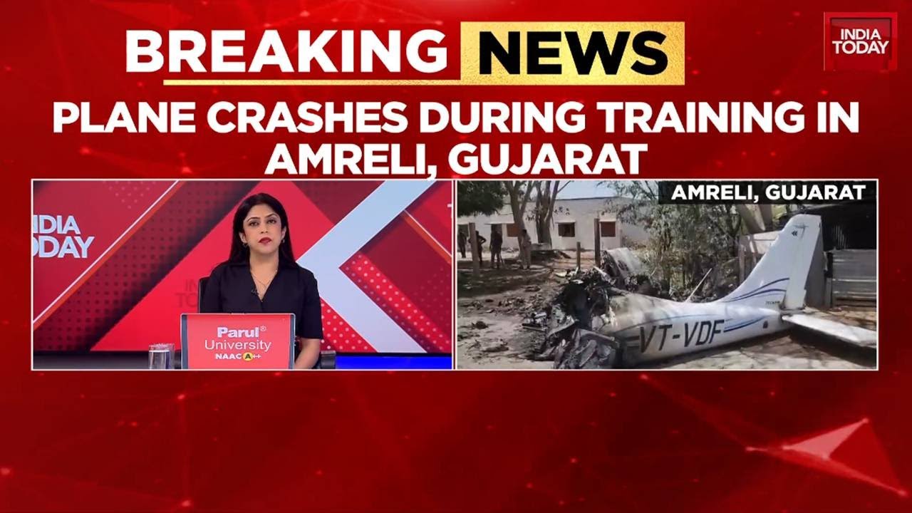 Training Aircraft Crashes In Amreli, Gujarat | Pilot Dies In Residential Area Accident | India Today