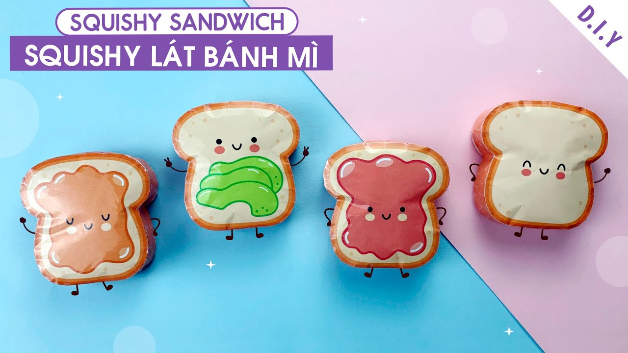 Как сделать Squishy Sandwich без хлопка / Учебное пособие по бутербродам Squishy / Кавайный сэндвич