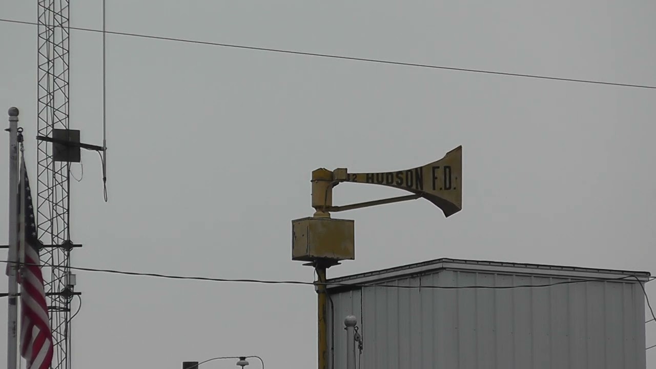 2023 Lenawee County Yearly Siren Test - Hudson, MI Thunderbolt 1003 w/ 2001 Ambiance