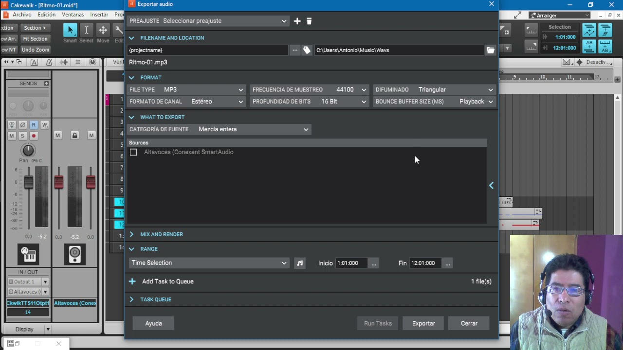 Pasar de MIDI🎼 a MP3🔊 fácil y rápido✔️ con Cakewalk