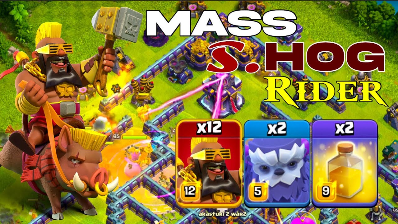 Easy and Simple Strategy! TH15 Mass Super Hog Riders: Legend League Devastation!