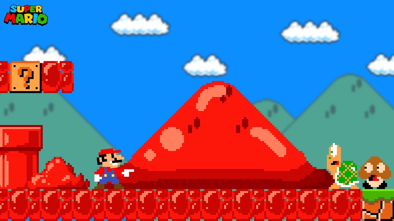 Super Mario Bros., but Everything Mario Touches Melts Into SLIME!