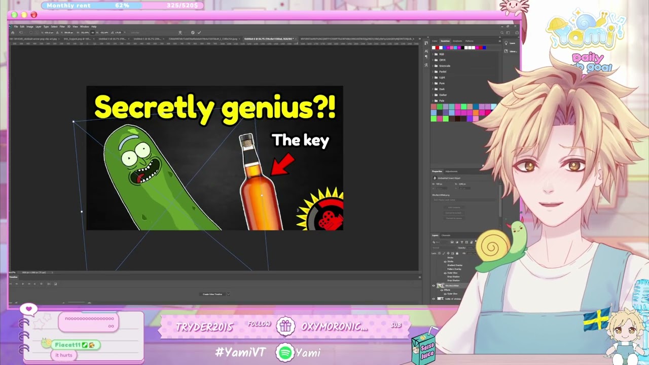 Yami laughs at his own pickle rick fake thumbnail