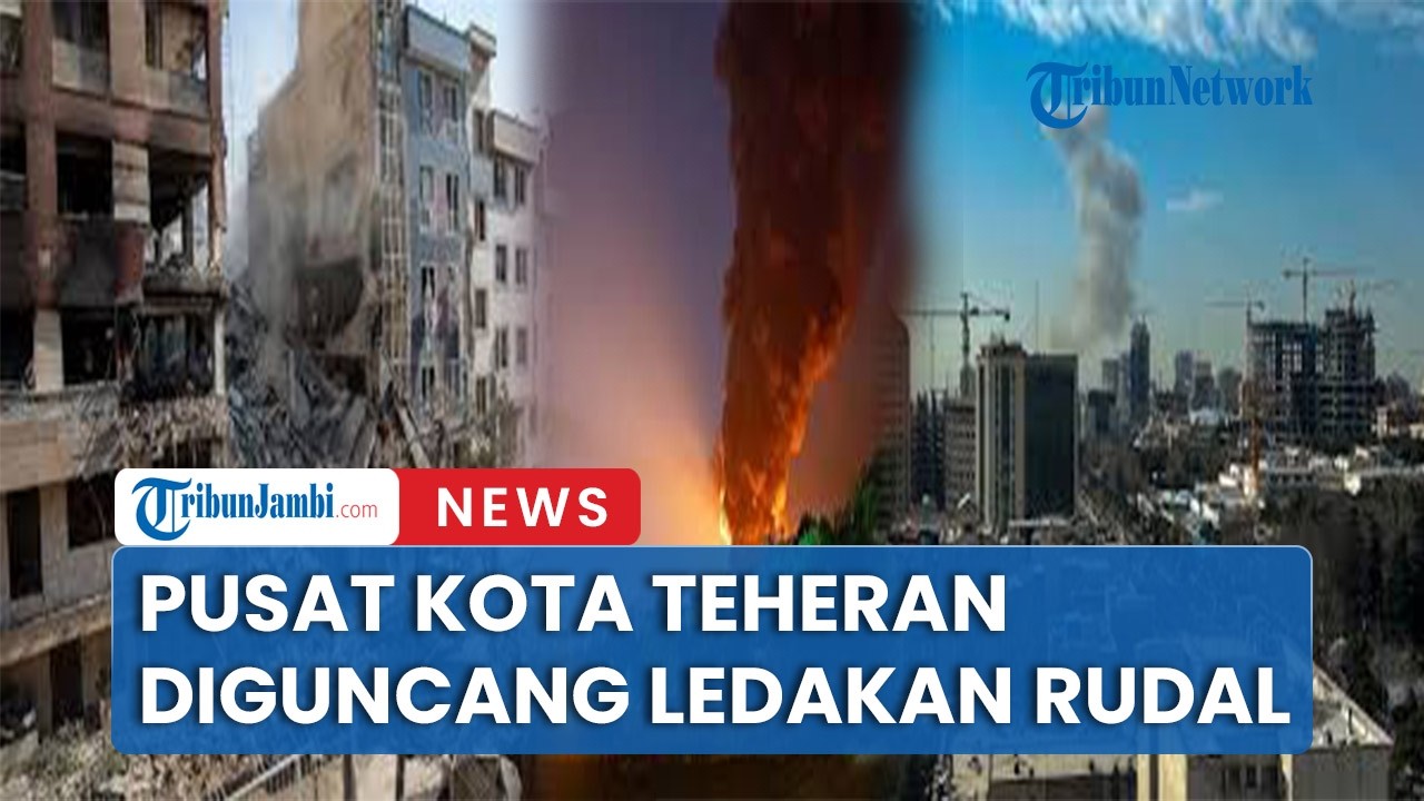Pusat Ibu kota Iran Teheran Di Guncang Ledakan Rudal AS-Israel