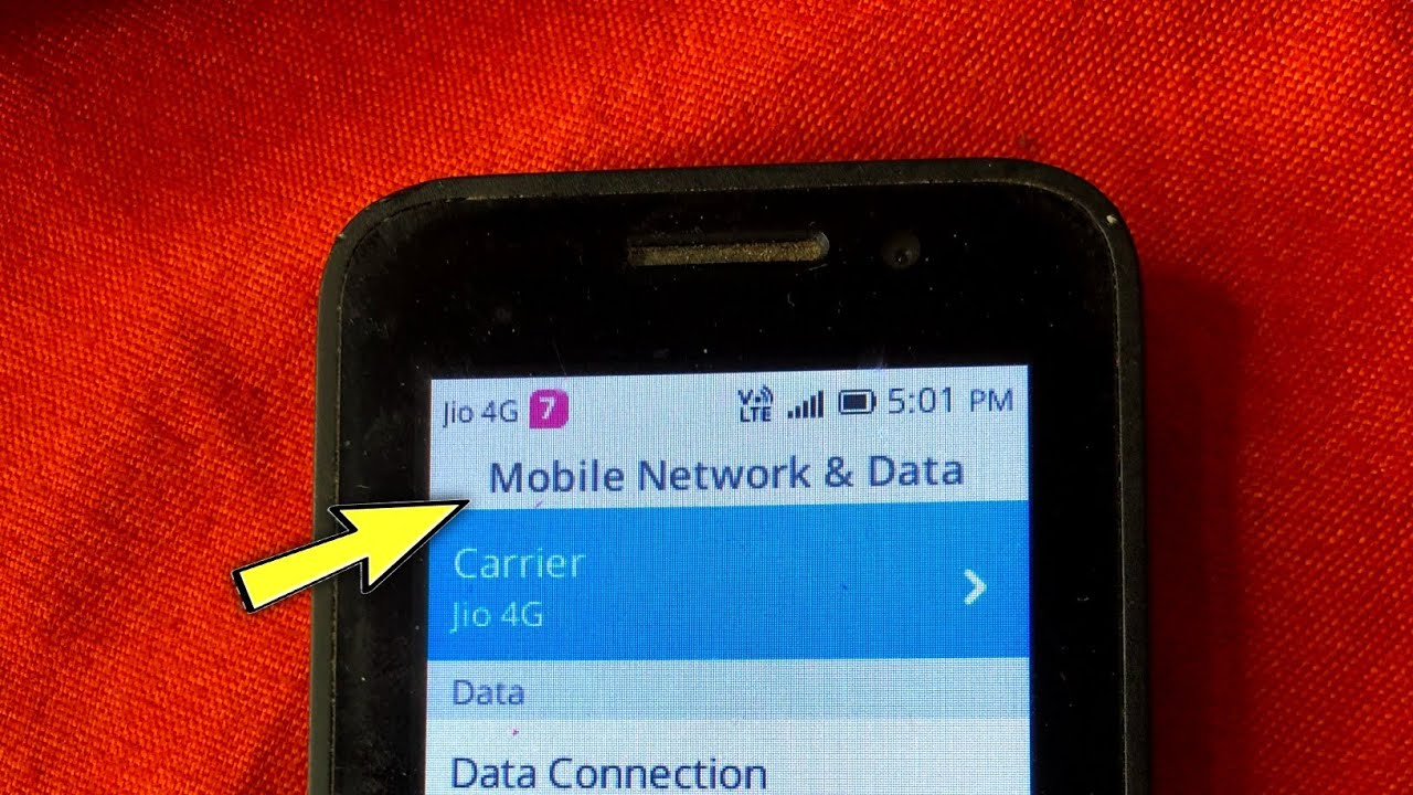 Настройки сети в телефоне Jio с клавиатурой, например, f81e f10q f41t Jio F90M jio 2 3 F30B