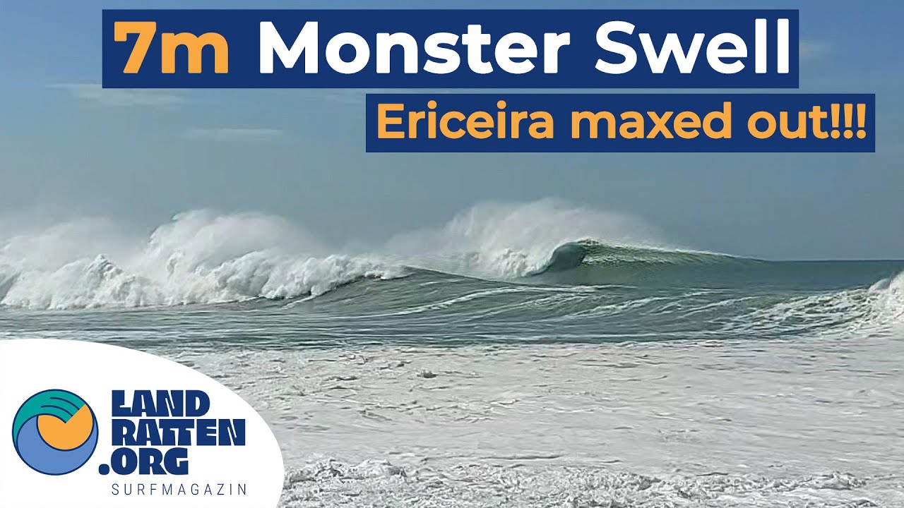 GROßE WELLEN Portugal❗❗❗ 7m MONSTER SWELL🌊🌊🌊❗❗❗ - Ericeira maxed out