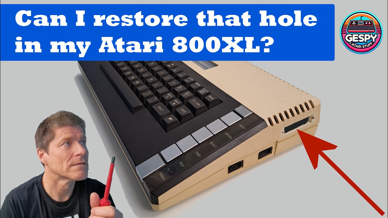 Can I make that hole in my Atari 800XL disappear and do something about the yellowing?