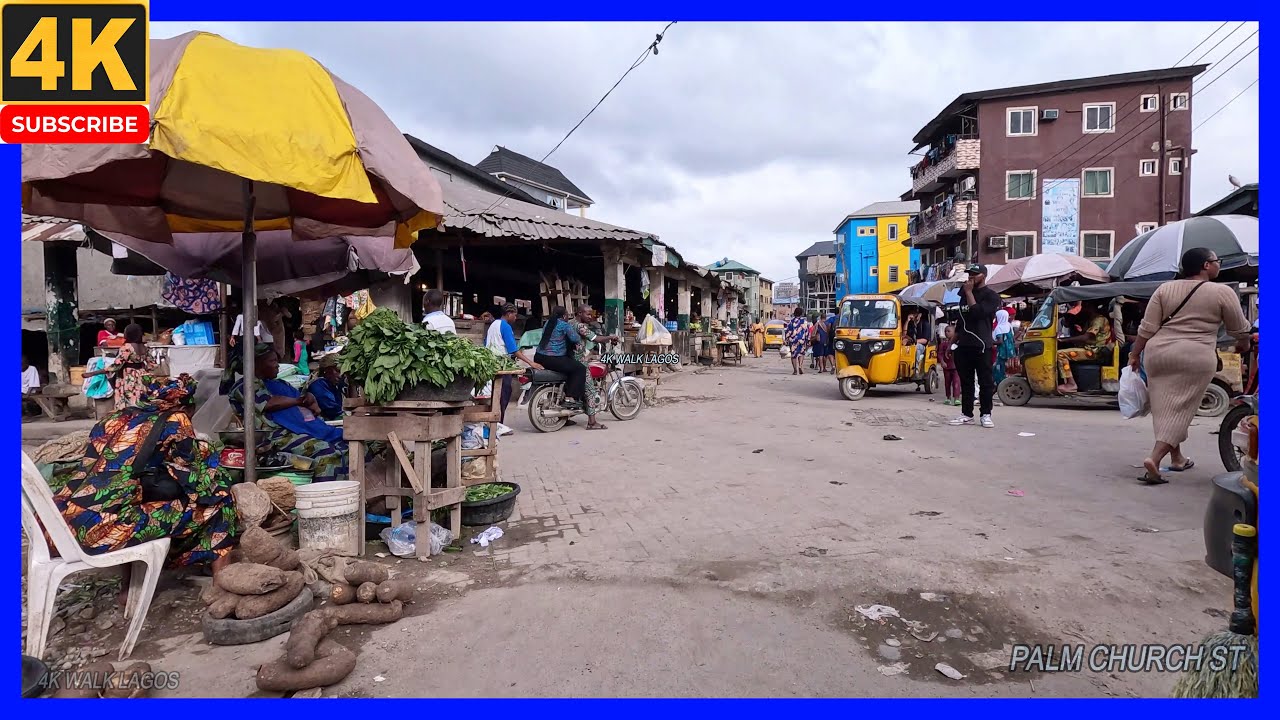 🇳🇬HEART OF LAGOS-(2)- 4K WALK--MASSEY ST, OSHODI ST,PALM CHURCH ST, AGGARAWU ---LAGOS ISLAND,NIGERIA