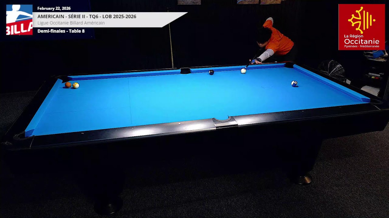 Billard Americain - TOURNOI TQ R1 + FDL R2 2026 - Jeu du 14.1 // 1/4 Finale
