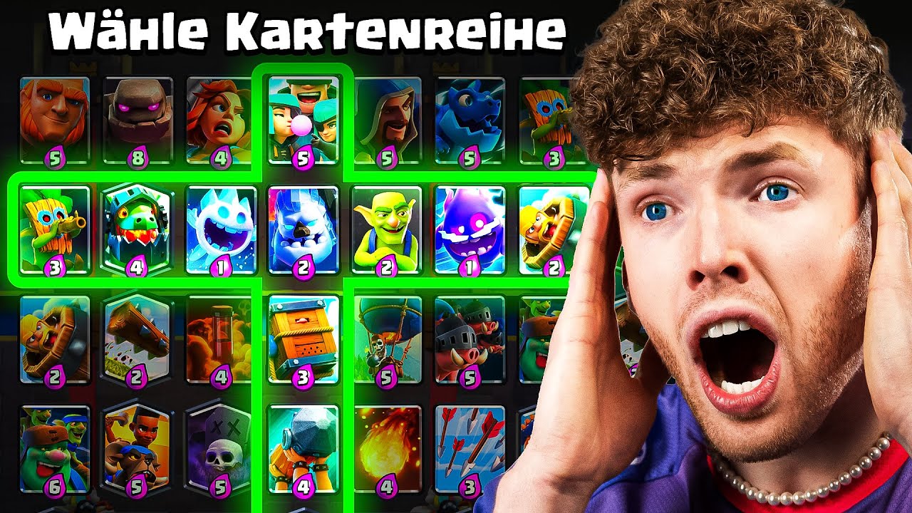 😱🤯NUR 1 KARTENREIHE WÄHLEN, BIS ICH VERZWEIFLE... (unmöglich?) | Clash Royale Deutsch