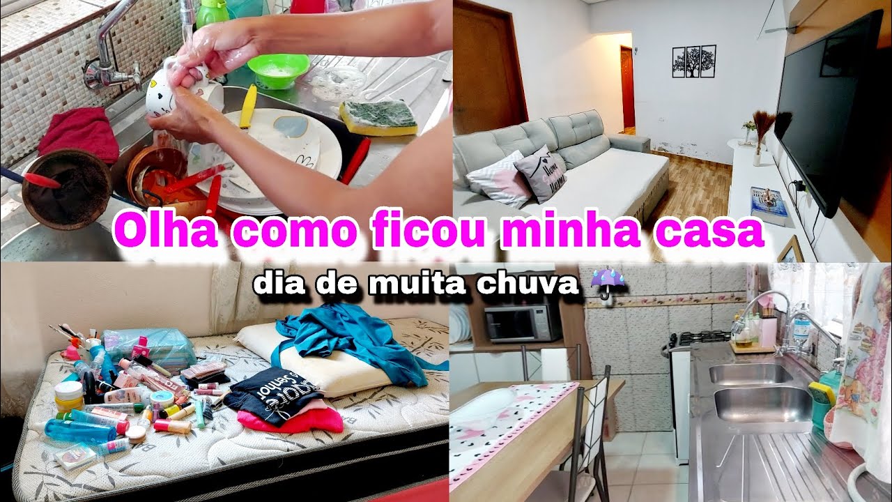 DIA DE CHUVA COM FAXINA| LIMPEZA PESADA NO CAOS| CASA LIMPA 