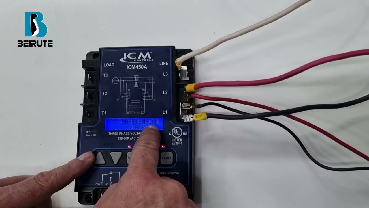 ICM450A Protector digital trifasico 190 600 volts AC 50 60 Hz ICM controls