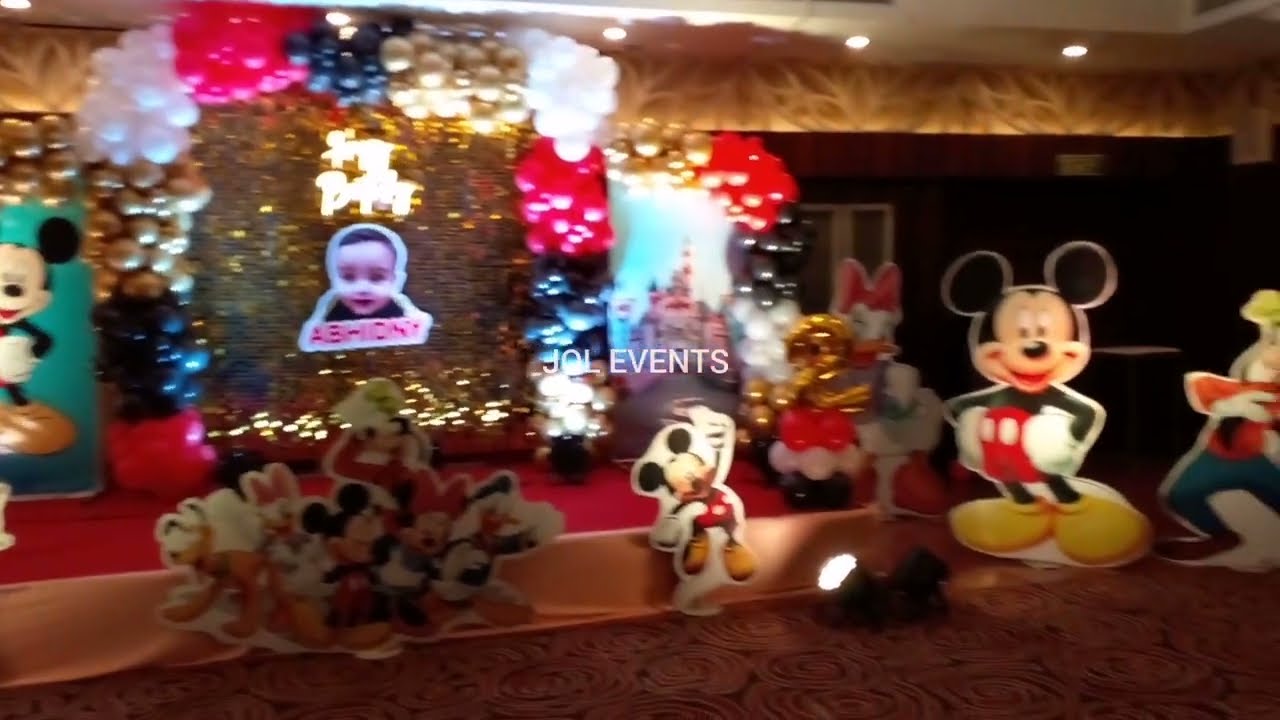 Mickey Mouse Theme Birthday Party Decoration, Disney Theme Decoration Pune #mickeymousetheme