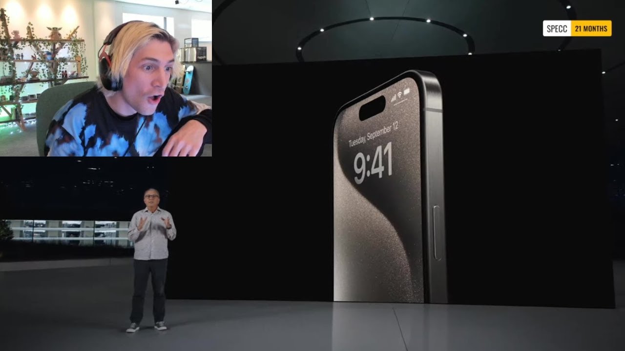 xQc reacts to The Reveal of The New IPhone 15 Pro