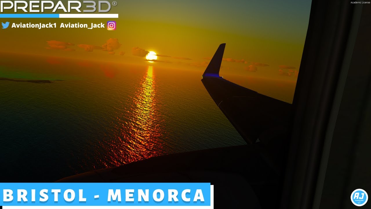[P3Dv5] Sunset Arrival ☀️ | Bristol 🇬🇧 - Menorca 🇪🇸 | TUI CaptainSim 757 l TOM4J |